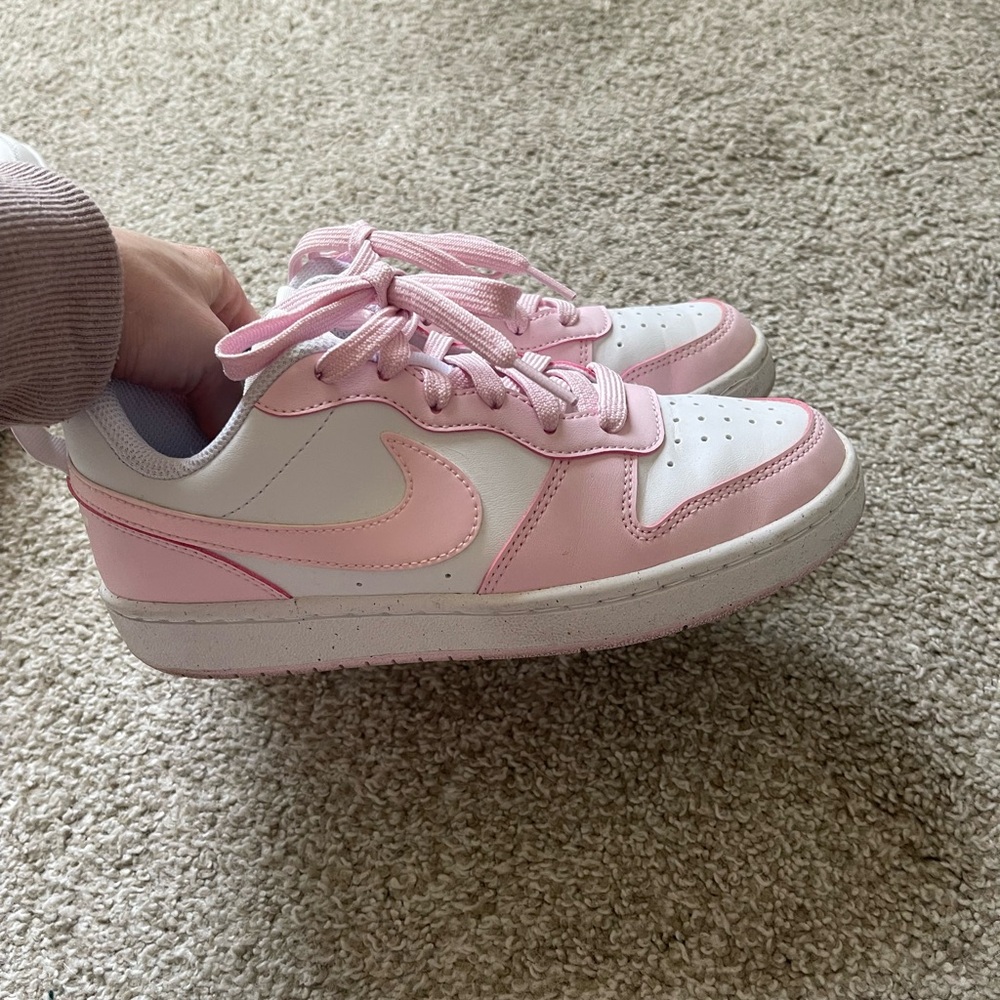 Pink and White Nikes